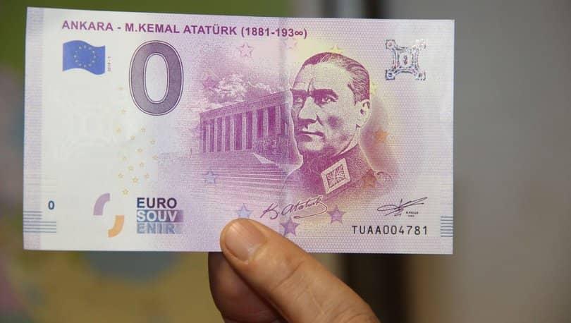 Atatürk resimli "0 Euro"