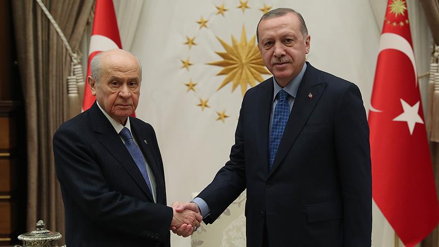 Erdoğan ile Bahçeli bir araya geldi