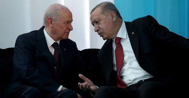 Erdoğan ve Bahçeli Beştepe'de bir araya geldi