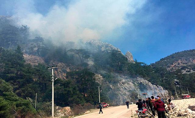 Olympos'ta orman yangını 