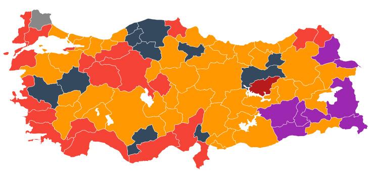 Yerel seçimlerde haritanın rengi değişti