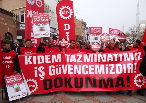 Sendikalar: "Kıdem tazminatımızı gasp ettirmeyeceğiz" 