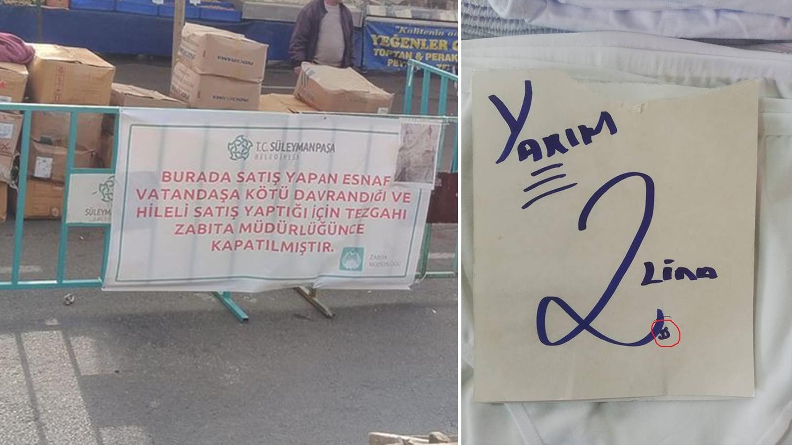 Tekirdağ'da hileli satış yapan pazarcının tezgâhı kapatıldı