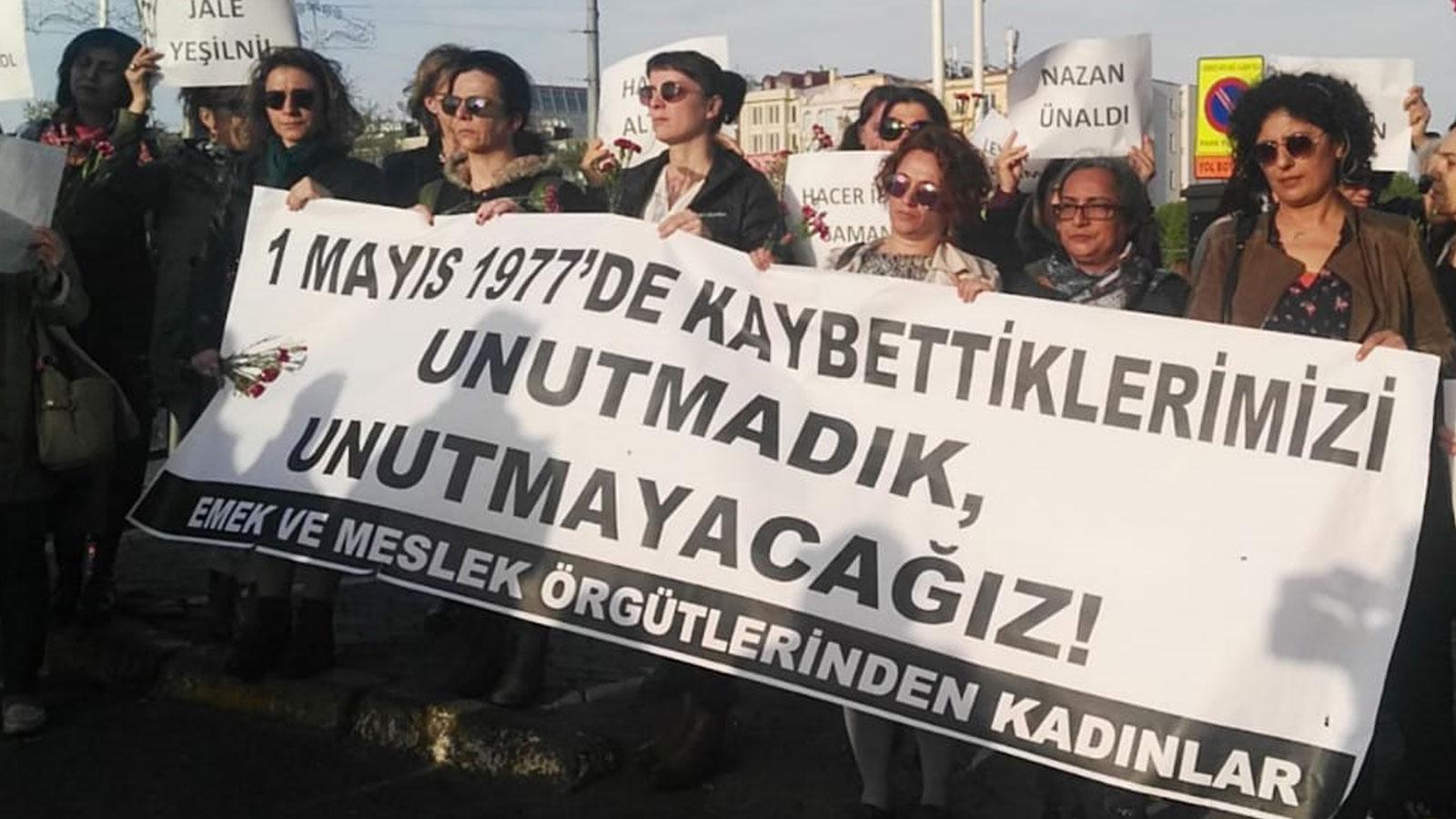 Kadın meslek örgütleri 1 Mayıs 1977'de ölen işçi kadınları andı