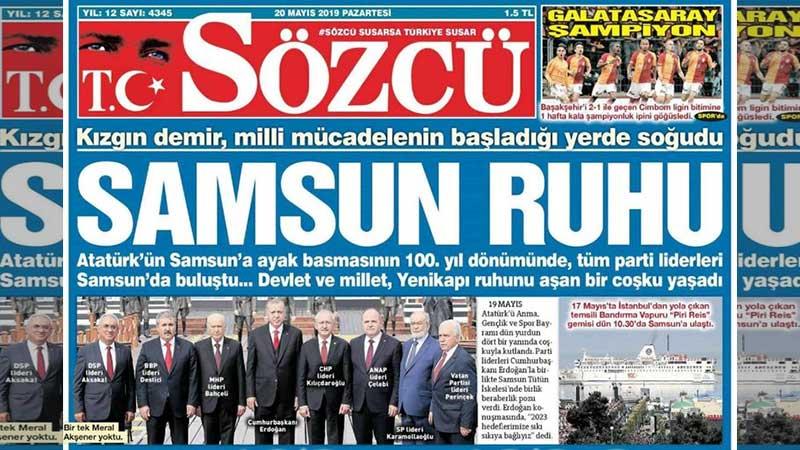 Samsun'da liderler pozu | Sözcü, "Kızgın demir soğudu" dedi; siyasetçiler karede kadın olmamasına tepki gösterdi