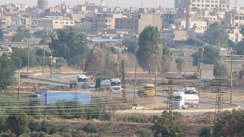 Suriye'ye giden ABD konvoyu görüntülendi