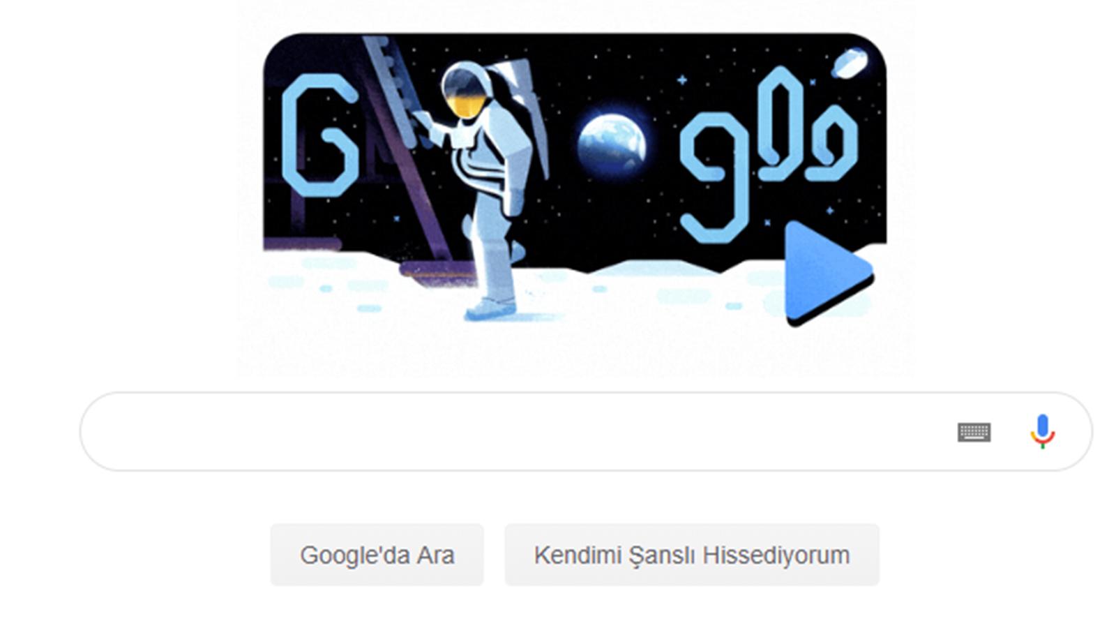 Google'dan Ay'a inişin 50. yıl dönümüne özel doodle