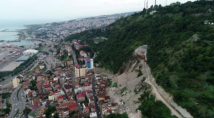 Doğal sit alanı olan Boztepe'de yol inşaatı