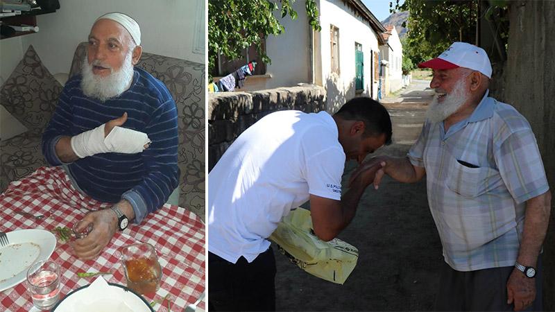 Kurban pazarlığı sırasında alıcının elini çatlatmıştı; tatlı alıp ziyarete gitti 