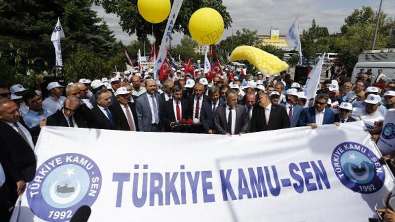 Kamu-Sen hükümetin yeni zam teklifini protesto etti