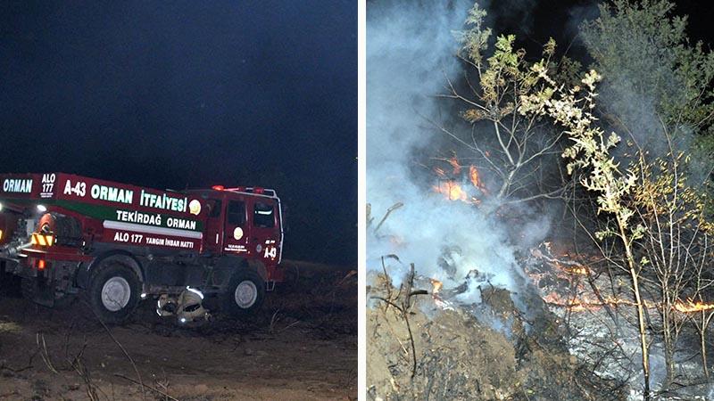 Malkara'da ormanlık alanda yangın; 200 dönümlük alan kül oldu