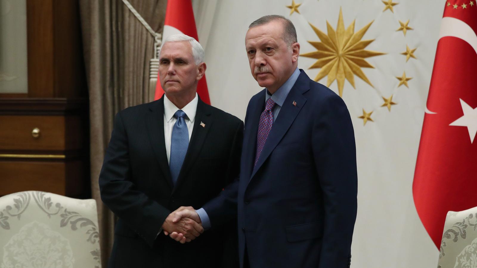 ABD Başkan Yardımcısı Pence ve Cumhurbaşkanı Erdoğan'ın görüşmesi sona erdi