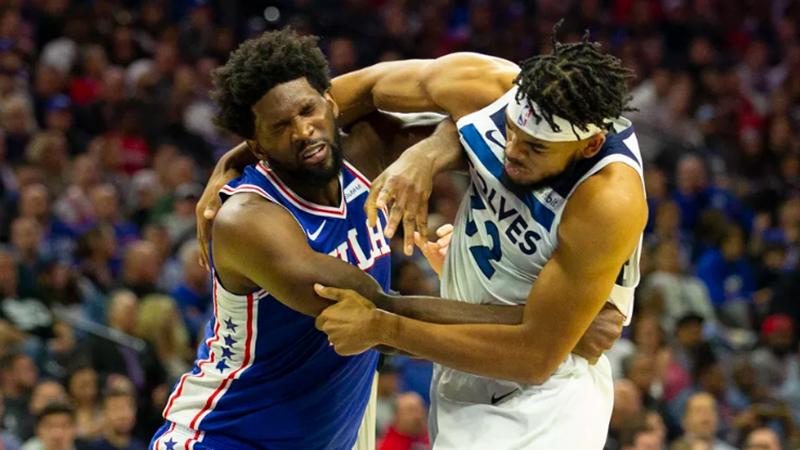 NBA'de olaylı gece: Karl Anthony Towns ve Joel Embiid parkede birbirine girdi