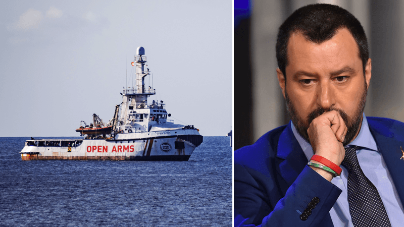 Göçmenleri taşıyan Open Arms gemisinin İtalya'ya girişini yasaklayan Salvini'ye soruşturma