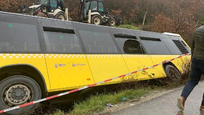 Çekmeköy'de İETT otobüsü yan yattı: 1 ölü 11 yaralı