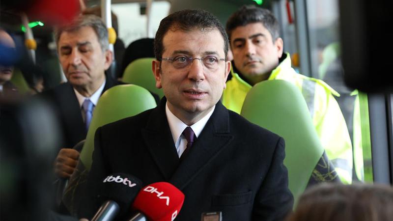 İmamoğlu, yeni alınacak metrobüs araçlarının test sürüşüne katıldı