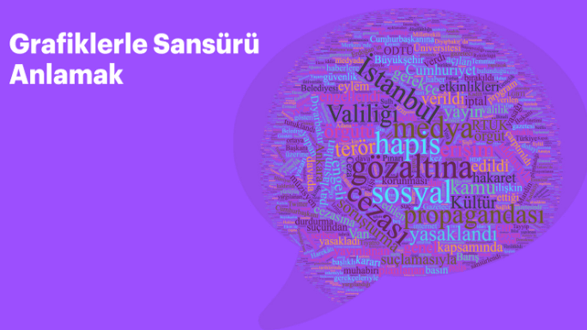 Susma Platformu'ndan 'Grafiklerle Sansür': "İliklerimize işleyen yöntemler yüzünden çoğu sansürün farkına varmıyoruz!"