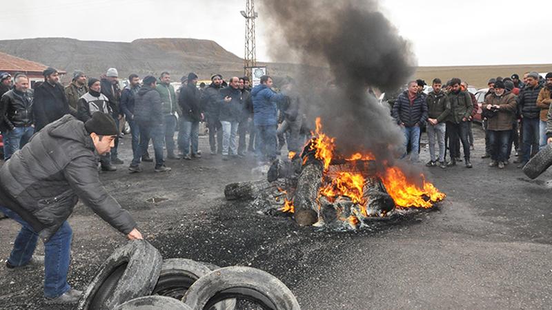 Yozgat'ta işten çıkarılan 135 maden işçisi direnişte