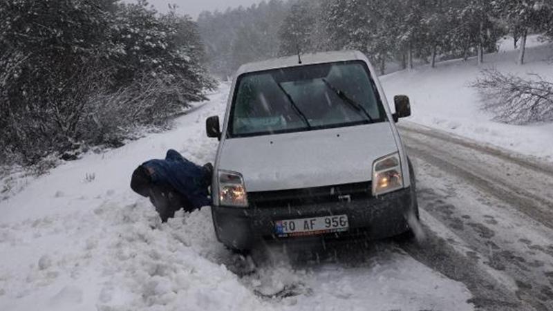 Kazdağları'nda zincirsiz araçlara izin yok