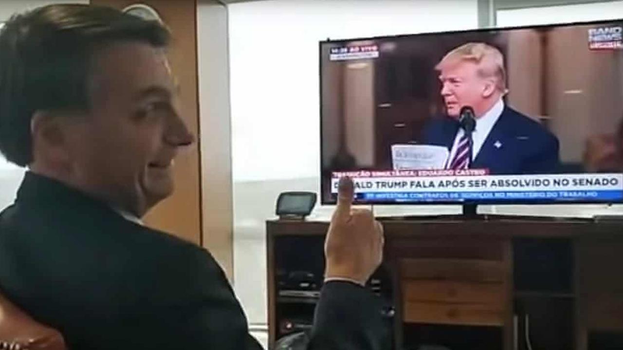 Brezilya'nın gündeminde Devlet Başkanı Bolsonaro'nun sıklıkla Trump'ın konuşmalarını izlerken canlı yayın yapması var