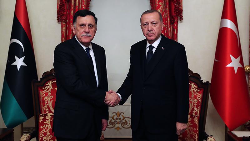 Cumhurbaşkanı Erdoğan, Libya Başbakanı Sarraj'la görüştü