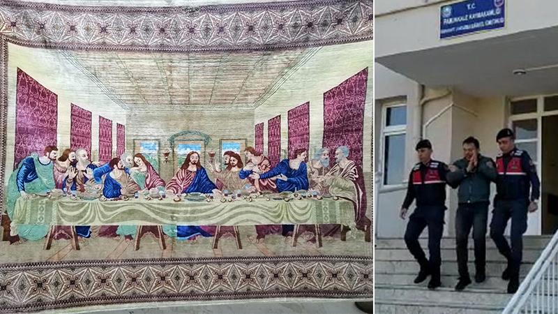 Eski imam, çalıntı halıyı turist gibi davranan jandarmaya satmaya kalktı!