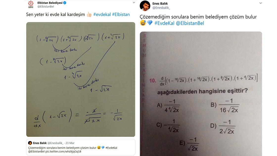 Çözemediği soruyu belediye cevapladı: Sen yeter ki evde kal kardeşim