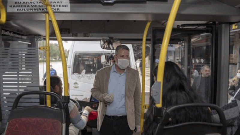 Ankara'da toplu taşımada maske ve dezenfektan zorunluluğu