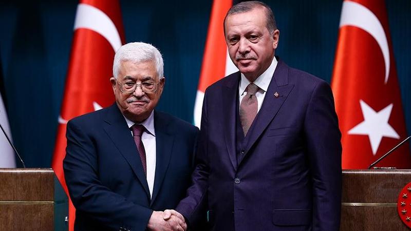 Cumhurbaşkanı Erdoğan, Filistin Devlet Başkanı Abbas ile telefonda görüştü