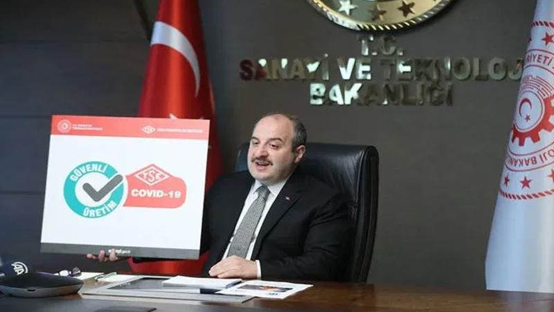 Bakan Varank, "COVID-19 Güvenli Üretim Belgesi” logosunu tanıttı