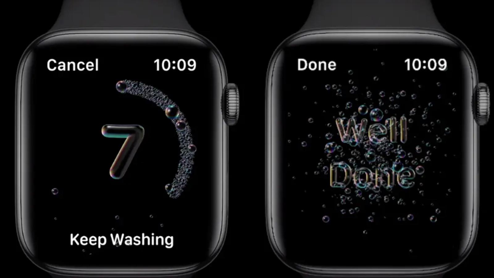 Apple Watch'tan yeni güncellemeler: 20 saniye elinizi yıkadığınızda 'Aferin' diyecek