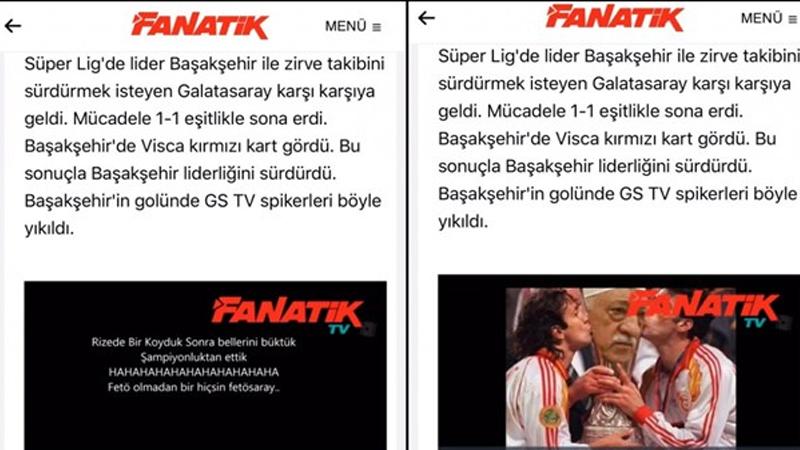 Fanatik gazetesi, 'skandal Galatasaray videosu' için özür yayınladı: Sehven yayınlandı, ilgili çalışanla yollarımızı ayırdık