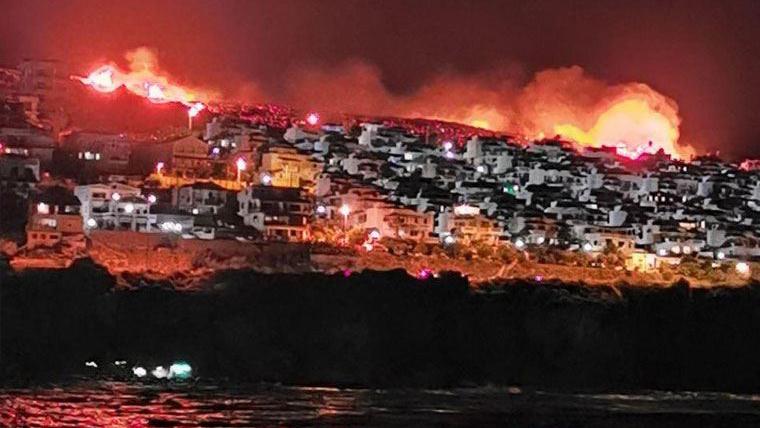 İzmir'de makilik alanda yangın