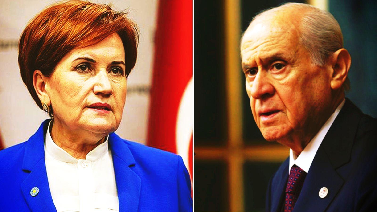 Akşener - Bahçeli  (soldan sağa)