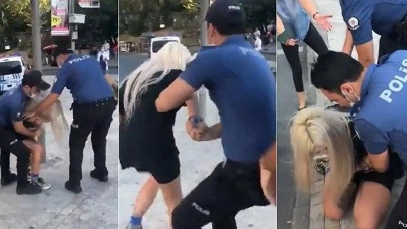 Kadıköy'de iki polisin sert müdahalede bulunduğu kadın: Sigara içtiğim için maskem çenemdeydi