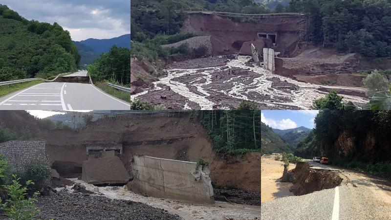 Ulaştırma Bakanlığı, Giresun'da selden zarar gören yolları yenileme çalışmalarının başlatıldığını açıkladı