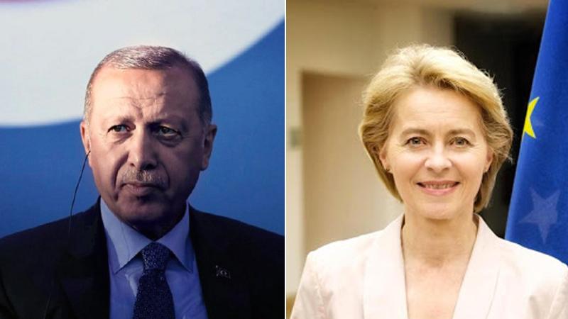 Cumhurbaşkanı Erdoğan, AB Komisyonu Başkanı Leyen ile görüştü