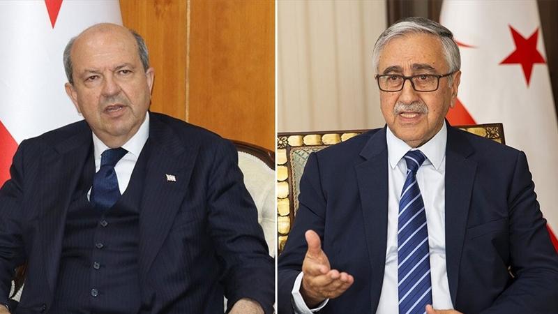 KKTC Başbakanı Ersin Tatar ve KKTC Cumhurbaşkanı Mustafa Akıncı.