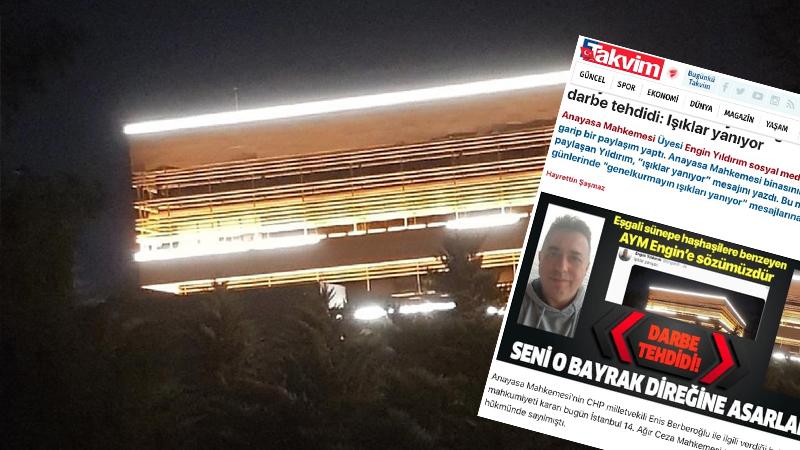 Takvim gazetesinden AYM üyesi Engin Yıldırım'a: Eşgali sünepe haşhaşilere benzeyen AYM Engin'e sözümüzdür; seni o bayrak direğine asarlar