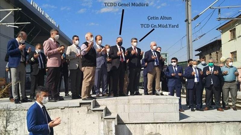 TCDD yöneticileri, kazalara karşı kurban kesip dua ettiler