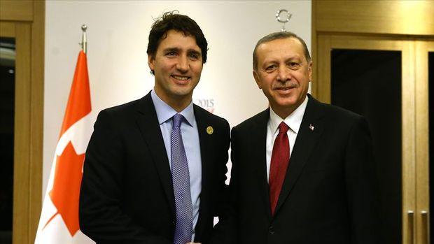 Cumhurbaşkanı Erdoğan, Kanada Başbakanı Trudeau ile telefonda görüştü