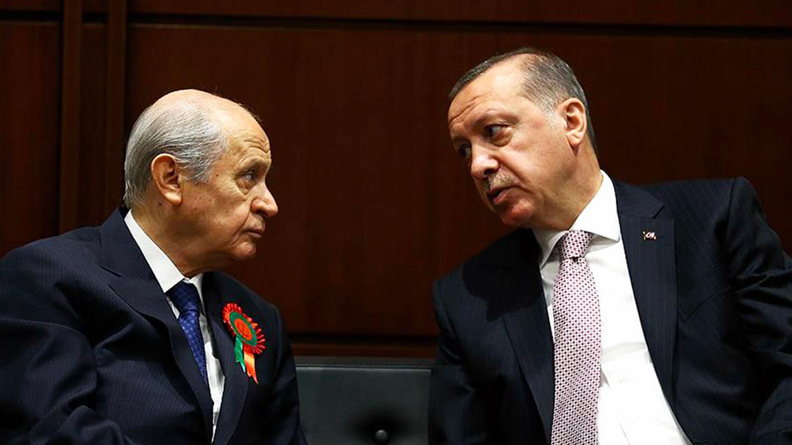 Bahçeli - Erdoğan (soldan sağa)