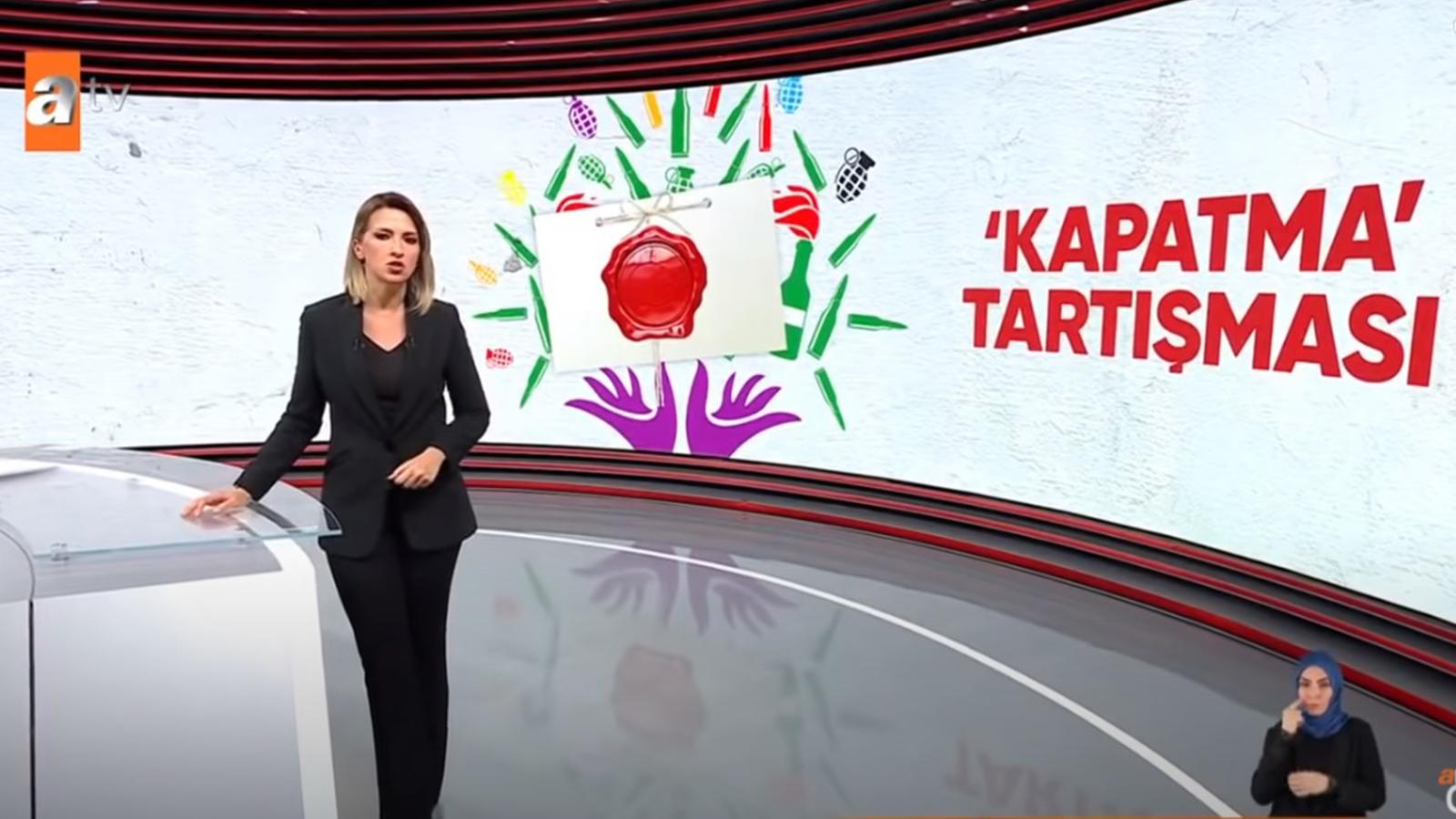 HDP, logosundaki yaprak ve yıldızı, el bombası ve mermi ile değiştirerek yayın yapan ATV'yi RTÜK’e şikâyet etti