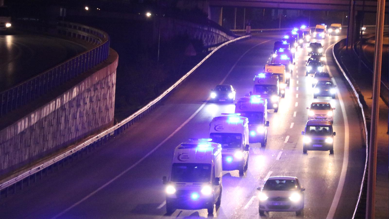 İstanbul’da ambulans konvoyu sirenlerini açınca paniğe neden oldu