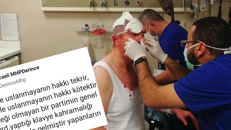 MHP teşkilatından silahlı ve sopalı saldırıya uğrayan Selçuk Özdağ için paylaşım: Yapanların eline sağlık!