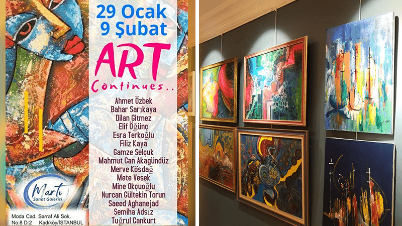 "Art Continues..." sergisi, Martı Sanat Galerisi'nde sanatseverlerle buluşuyor