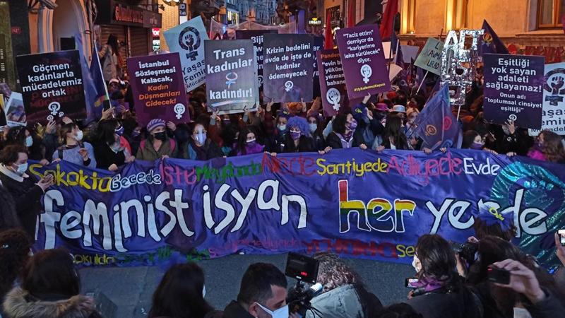 Feminist Gece Yürüyüşü'ne katılanların gözaltı gerekçesi; ritme göre zıplamak!