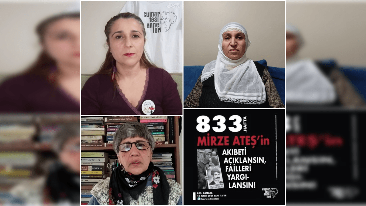 Cumartesi Anneleri, 833. haftada Mirze Ateş için adalet istedi