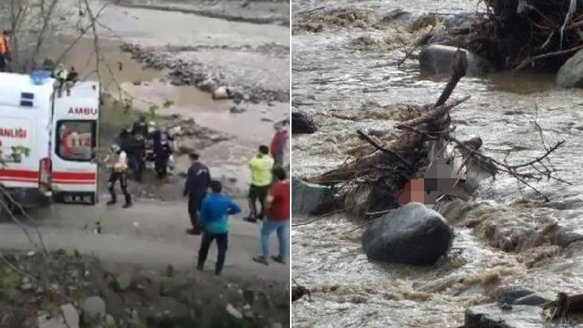 Giresun'da HES'ten yapılan su tahliyesi sırasında 4 işçi akıntıya kapıldı; 1 işçi hayatını kaybetti 