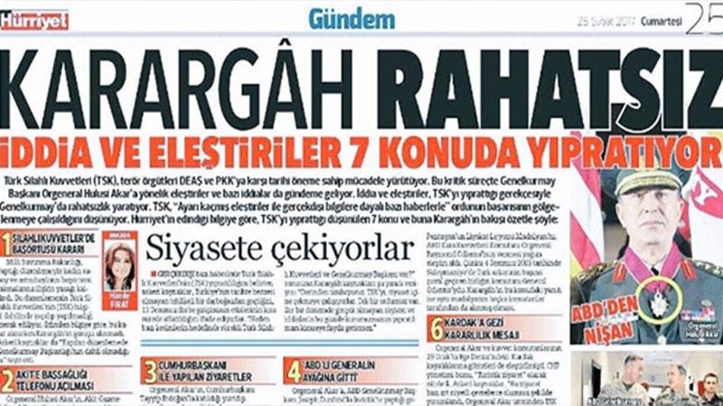 Faruk Bildirici, Hürriyet gazetesindeki “Karargâh rahatsız” haberinin perde arkası anlattı:  Doğrudan Genelkurmay projesiydi!